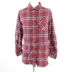 ジェットレーベル JET LABEL  シャツ 長袖 チェック 赤 F *T546