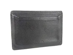 PRADA プラダ サフィアーノレザー カードケース カード入れ パスケース 定期入れ レディース メンズ ブラック系 DM5811