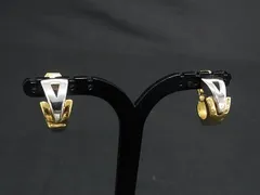 ■美品■ GIVENCHY ジバンシィ ヴィンテージ クリップ式 イヤリング アクセサリー レディース シルバー系×ゴールド系 DD9434