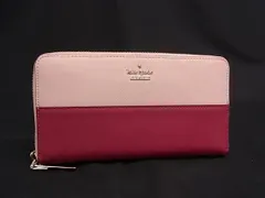 ■極美品■ kate spade ケイトスペード PWRU5073 キャメロンストリート レザー ラウンドファスナー 長財布 ウォレット ピンク系 DD9506