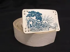 DIESEL ディーゼル レザー ゴールド金具 ベルト 表記サイズ 85 ホワイト系 DM6174