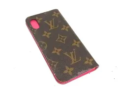 LOUIS VUITTON ルイヴィトン M63444 モノグラム フォリオ iPhone X/XS 対応 アイフォンケース スマホケース ブラウン系 DM6209