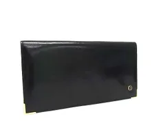 dunhill ダンヒル レザー 二つ折り 長財布 ウォレット 札入れ カード入れ メンズ ブラック系 DM6761