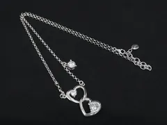 Folli Follie フォリフォリ SV925 ハート ラインストーン ネックレス ペンダント アクセサリー レディース シルバー系 DM7241