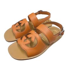 グッチ GUCCI インターロッキングG レザー サンダル ブラウン 723627