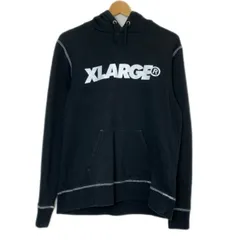 【中古】　X-LARGE　パーカー　プルオーバー　フーディ　トップス　裏起毛　ブランドロゴ　プリント　バイカラー　ストリート　古着　/1289