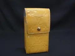 LOUIS VUITTON ルイヴィトン M91050 モノグラムヴェルニ グリーン シガレットケース タバコケース 煙草ケース グリ イエロー系 DM7323