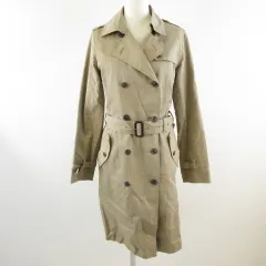 ナチュラルビューティーベーシック NATURAL BEAUTY BASIC トレンチコート ロング 長袖 ベージュ L *E789