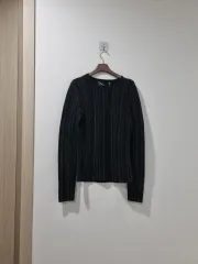 セオリー レディース ブラック ストライプ ニット