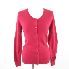 ギャップ GAP カーディガン ニット 長袖 赤紫 XS *E768