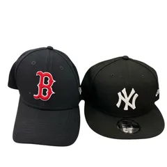 186001 現状品 NEW ERA ニューエラ キャップ　まとめ 9FIFTY SNAPBACK ブラック 9FORTY ユニセックス 2点まとめ売り