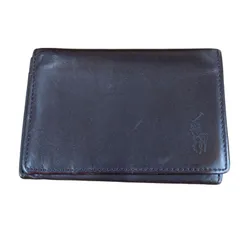 180053 POLO RALPH LAUREN ポロ・ラルフローレン パスケース カードケース 名刺入れ ダークブラウン レザー