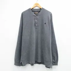 XL/古着 ティンバーランド 長袖 ビンテージ Tシャツ メンズ 90年代 90s ワンポイントロゴ 大きいサイズ コットン ヘンリーネック グレー【spe】 26mar12のサムネイル