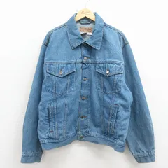 XL/古着 ラングラー 長袖 ジージャン メンズ コットン 紺 デニム 26mar12