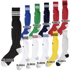 アディダス adidas  BASIC 3ST FOOTBALL SOCKS J  サッカーストッキング ソックス 靴下  26SS(OFV99)、KL8619(ロイヤルブルー)