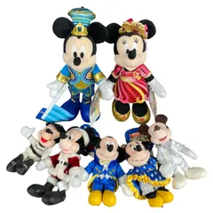 170071 Disney ディズニー ミッキー ミニー ぬいぐるみ バッジ 7点まとめ売り