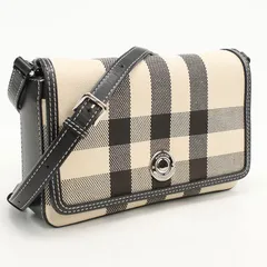 BURBERRY バーバリー ノバチェック 斜め掛け ショルダーバッグ レザー/ジャガード【中古】 レディース