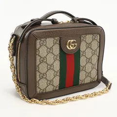 GUCCI グッチ チェーン GGスプリーム 602576 斜め掛け ショルダーバッグ PVC/レザー【中古】 レディース