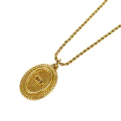 Christian Dior クリスチャンディオール ネックレス  CDロゴ/オーバルプレート/GP/ ヴィンテージ   ゴールドカラー レディース / 240001196027