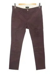 アンダーカバー UNDERCOVER ダメージ加工 クラッシュパンツ UCP4506 バーガンディ系 3 ストレッチ スリムパンツ スキニー ボトムスのサムネイル