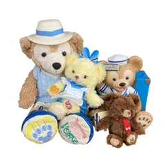170071 Disney ディズニー 現状品 ダッフィー ユニベアシティ シュー モカ ぬいぐるみ キーチェーン ポップコーンバケット 4点まとめ売り
