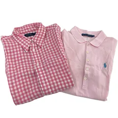 186005 POLO RALPH LAUREN ポロ・ラルフローレン 半袖シャツ S ピンク レディース 2点まとめ売り