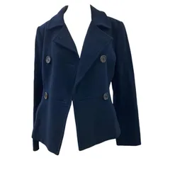 186005 Paul Smith BLACK ポールスミス ブラック ピーコート ダブルじゃけと L ネイビー レディース