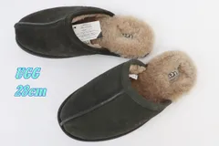 UGG PLUSH アグ プラッシュ メンズ スリッパ 28cm FRSN 61729 ボア レザー 室内履き ルームシューズ R2603-253のサムネイル