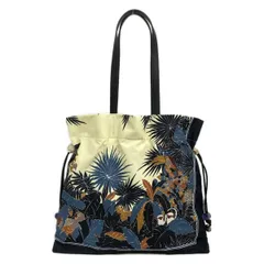 TREASURE TOPKAPI(トレジャートプカピ) トートバッグ美品  黒×アイボリー×マルチ レザーのサムネイル