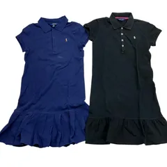 186005 RALPH LAUREN ラルフローレン 半袖　ポロシャツ　ワンピース ネイビー　ブラック レディース 2点まとめ売り