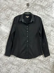BURBERRY BRIT バーバリーブリット コットン 長袖シャツ ルーマニア製 メンズ ブラック◆Size Mのサムネイル