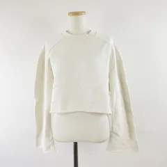 アダストリア トレーナー スウェット 長袖 クロップド丈 オフホワイト *A570