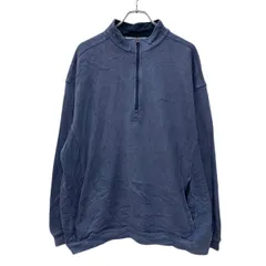 Columbia ロゴスウェット トレーナー XXL サックスブルー コロンビア ハーフジップ ワンポイント刺繍 アウトドア 秋物 a804-5134