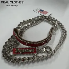 Supreme×b.b.simon/シュプリーム×ビービーサイモン【22AW】Studded Dog Leash/スタッズ ドッグ リーシュ レッドのサムネイル