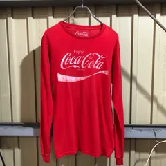 2358 Coca-Cola 長袖カットソー レッド S コカコーラ ロングTシャツ 古着卸 アメリカ仕入のサムネイル