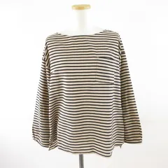 B&Y ユナイテッドアローズ BEAUTY&YOUTH ビューティー&ユース カットソー 長袖 ボーダー ベージュ 黒 *T208