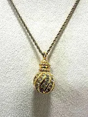 【中古】 Christian Dior　クリスチャンディオール　ネックレス　ゴールド　ヴィンテージアクセサリー＿セルモアから出品＿s-0588-r13
