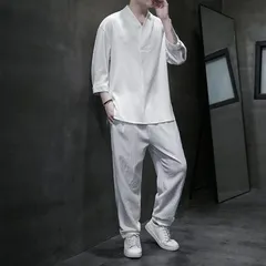 メンズ 冷感 ルームウェア セットアップ 五分袖 アイスシルキー 薄手 軽量 2点セット ルーズフィット 春夏 部屋着