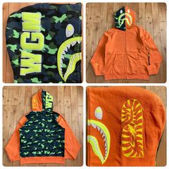 BAPE スター ポロシャツ Mサイズ グレー × ダークレッド a bathing ape