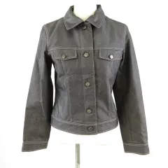 エムケー ミッシェルクラン MK MICHEL KLEIN デニムジャケット 長袖 黒 ラメ 38 *T211