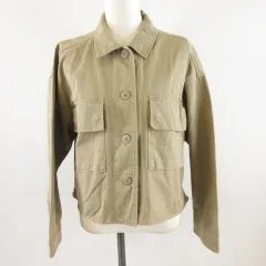 イング INGNI ショート丈ミリタリージャケット 長袖 ベージュ M *A530