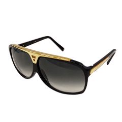 ルイ・ヴィトン LOUIS VUITTON サングラス メンズ ブランド アセテート エヴィダンス ブラック ゴールド Z0350E サイズ66□7 パイロットシェイプ おしゃれ ロゴ 大人 【中古】 ルイ・ヴィトン LOUIS VUITTON サングラス メンズ ブランド アセテート
