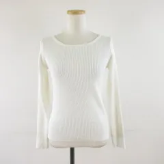 神戸レタス KOBE LETTUCE ハイゲージリブニットトップス 長袖 白 *A772