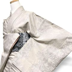 白大島紬 小紋 身丈159 裄63 単衣 縦縞文様 大島紬 着物 061b | Mercari