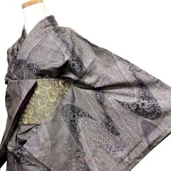 訪問着 身丈162 裄64 総絞り 辻ヶ花 菱文様 鹿の子 着物 061b - メルカリ