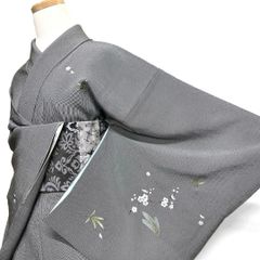 ✨極美品✨付け下げ訪問着 正絹 夏 絽フォーマル 刺繍 銀彩 菊 萩 松
