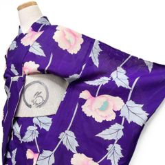 アンティーク 夏用 絽 小紋 身丈158 花模様 正絹 着物 033b p - メルカリ