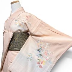 訪問着 作家もの 友禅調 桔梗 花模様 着物 014b p - メルカリ