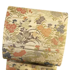 袋帯　アンティーク　唐織　霞　撫子　撫子　着物　033b p