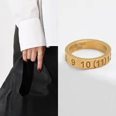 MAISON MARGIELA 指輪 リング メゾン マルジェラ ナンバリングリング SI8UQ0001 SV0129 レディース ゴールド ロゴ ユニセックス ミニマルのサムネイル